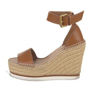 See By Chloe Brown Wedge Sandals